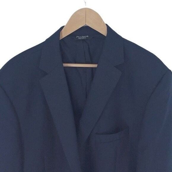 Jos.‎ A. Bank Men's Single Breasted  Coat Chelsea Wool Traveler TF Navy Size 48L - Picture 2 of 8
